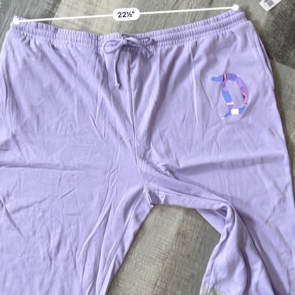Disneyland purple iridescent jogger sweats with gray stripes size 3XL - Picture 10 of 10